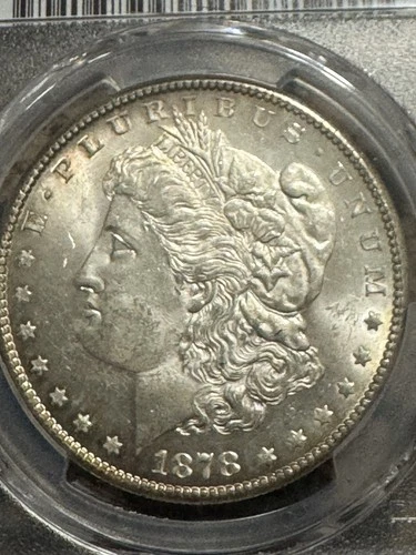 1878-s Morgan Dollar, 1st Year Issue, PCGS MS63+, free Shipping
