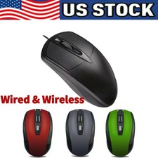 Wired/Wireless Optical Mouse Mice2.4GHz USB Receiver For Laptop Computer DPI Lot
