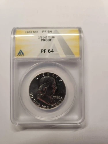 [31]  1962 90% silver Franklin 50 cent proof 64
