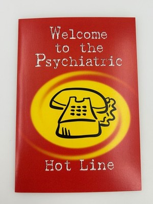 Funny Psychiatric Hot Line Greeting Card Vintage Phone InnoVisions Humor
