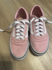 Pink Canvas Vans Old Skool Size 2y