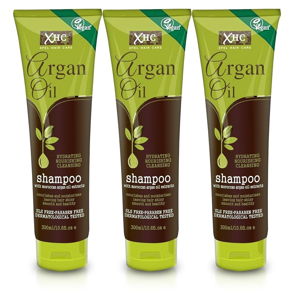 3x Xpel Argan Oil Nourishing Hair Shampoo 300ml