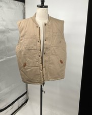 Legendary Whitetails Beige Zip-Up  Snap Multi Pocket Puffer Vest XL