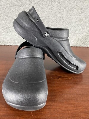 Crocs Bistro Clog Mens 12 Shoes Black Slip Resistant Work Nursing Chef Comfort