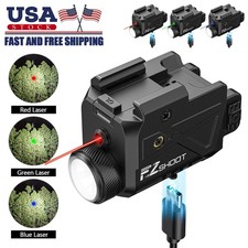 Rechargeable 800 Lumens RED/GREEN/BLUE Laser Gun Light Combo Pistols Flashlight