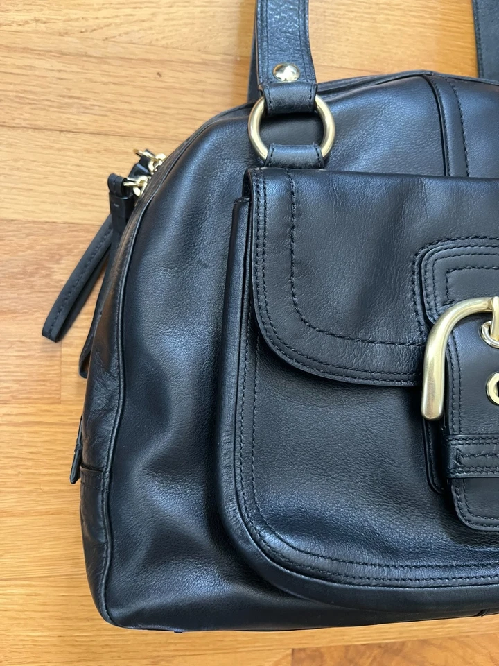 Bolso de mano Coach de cuero negro con cúpula L0793-11843P consultar fotos Foto 3 de 4