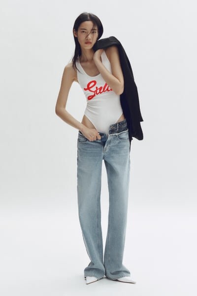 Stella McCartney HM SZ 14 Jeans TWO-TONE STRAIGHT-LEG | eBay