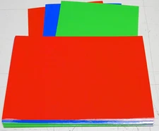florescent colors gloss vinyl,6 inch x 9 inch x .003 sheets (50 shts) see pics