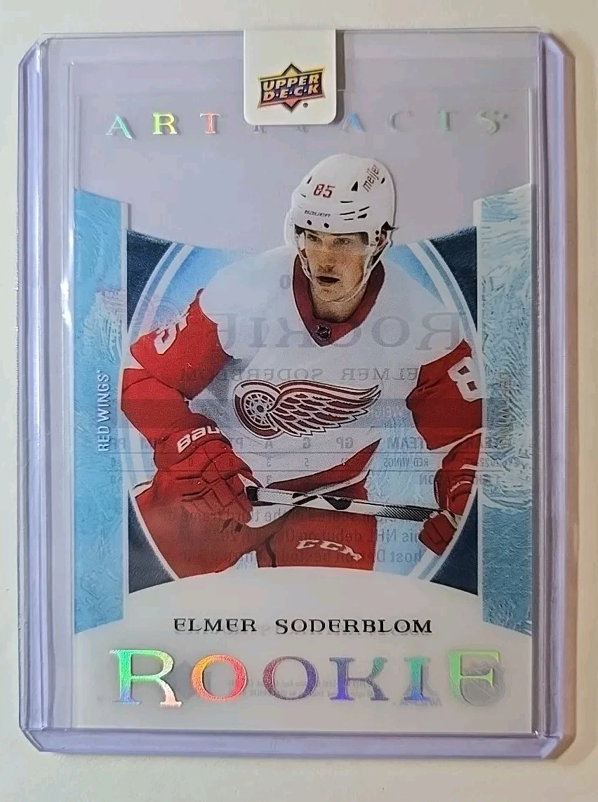 2023 Upper Deck Artifacts CLEAR CUT RC #240 ELMER SODERBLOM Detroit Red Wings