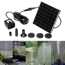 Solar Power Fountain Water Pump Panel Kit Pool Bird Bath aquarium pond fish tank
