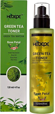 Hebepe Green Tea Matcha Facial Toner with Rose Petal，120ml