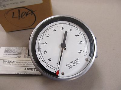 Ametek Receiver Gauge 0-100 PSI 3.5''