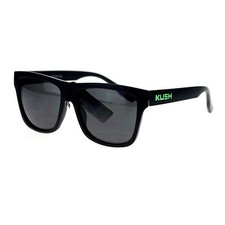 KUSH Sunglasses Matte Black Square Frame Unisex Fashion Shades