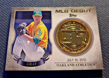 2016 Topps MLB Debut MEDALLION Sonny Gray  #39 GOLD Rare