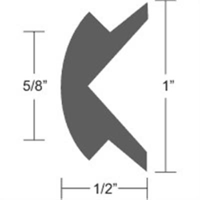Taco Metals V12-0303WHA50-1 White Vinyl Rub Rail Insert 1''X50'