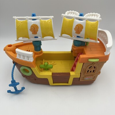 Fisher Price Little People Mayflower Ship Thanksgiving Pilgrim Boat No  Sound