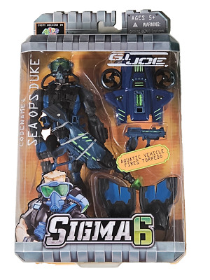 GI Joe Sigma 6 Sea Ops Duke Figure New on Sealed Blister Card