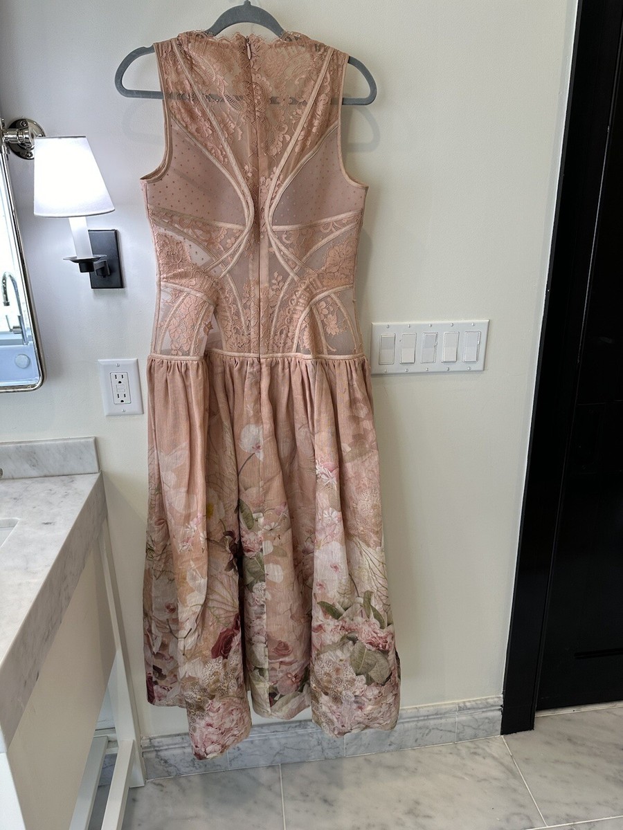 off shoulder flare lace dress Beaded Long Sleeve Fit-and-Flare Dress main image 0