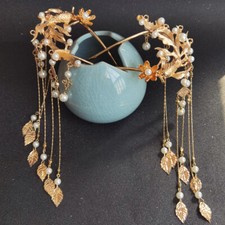 2Pc Ancient Costume Hanfu Hair Accessories U-Shaped Hairpin Retro Accessories