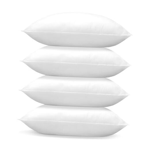 Set of 4 Pillow Inserts 20x20 Inch, Decorative 20x20 Inch (Pack of 4) White