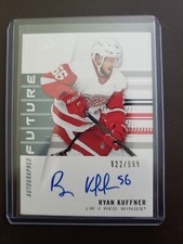 2019-20 Ryan Kuffner Future Watch Auto /999 SP Authentic Hockey Detroit Red...