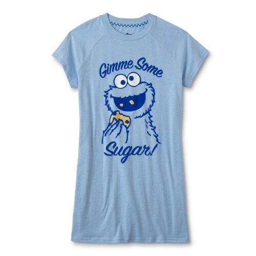 Cookie Monster Nightgown Sleep Shirt Women's Size Small/Medium Sesame Street NEW - Picture 1 of 1