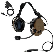 Tactical Noise-Canceling Headset with U94 PTT Adapter for Baofeng Two-Way Radios