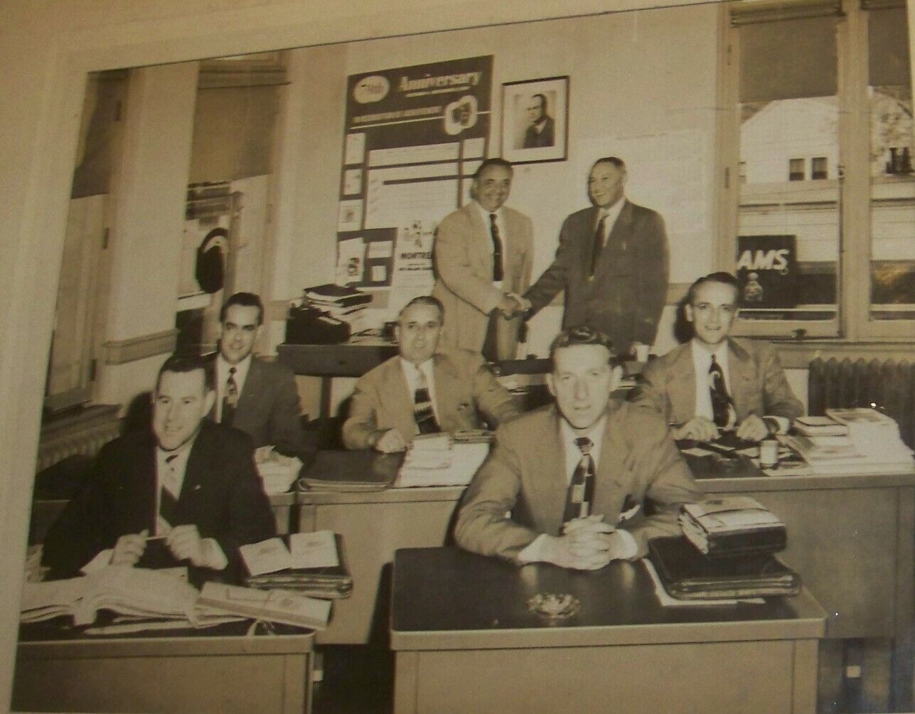 C1952 Rochester Nh Prudential Insurance Office Staff Photo Occupational Named