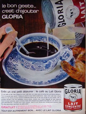 Publicite 1964 Gloria Lait Concentre Non Sucre Le Bon Geste Advertising Ebay