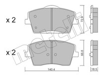 Metelli BremsbeläGe Bremsbelegsatz Vorne Passend FüR Volvo XC40