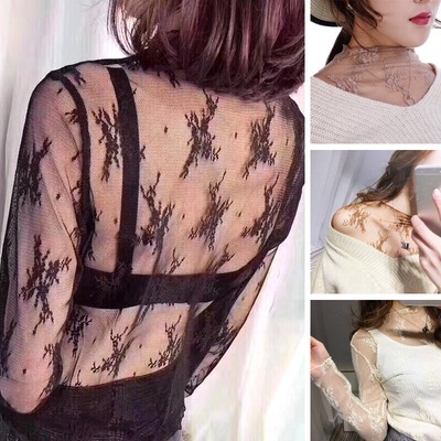 1PCS Womens Ladies Mesh Top Sexy sheer Fishnet Top Lace Top Blouse Shirt +