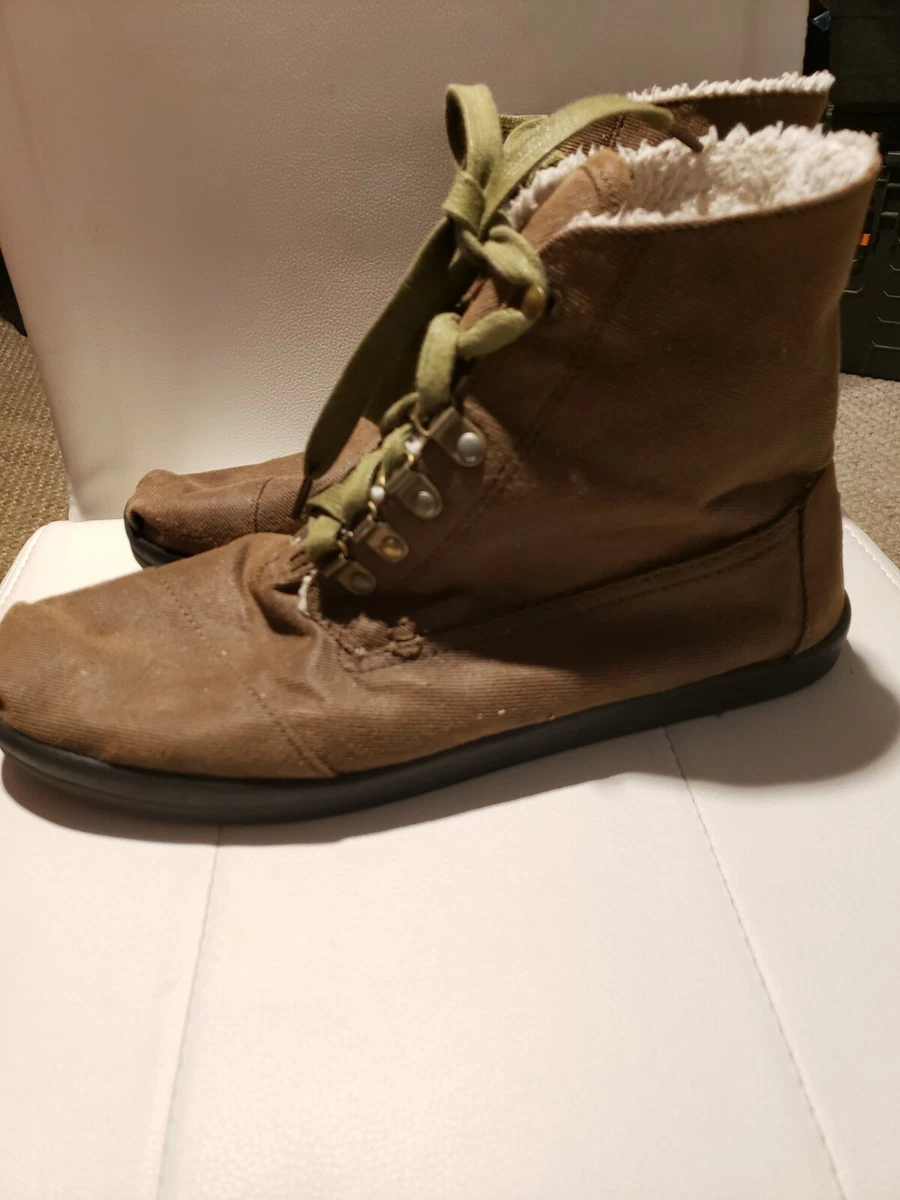 Toms Boots Canvas Lace Up Chukka Style Boots Mens 11.5 eBay
