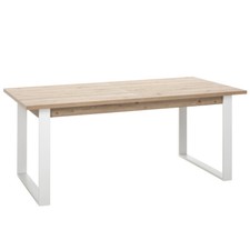 TAVOLO SOGGIORNO PRANZO ALLUNGABILE LEGNO METALLO 180/240 CM CAPTUR ROVERE ARTI