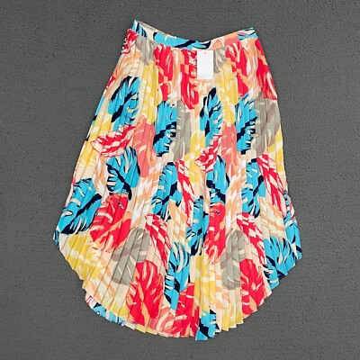 Laundry By Shelli Segal Skirt Womens Medium Colorful Pleated Mom Casual
