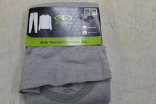 Athletic Works Girls Thermal Waffle Underwear Set-Gray-XL (14-16)-AW43100-NWT