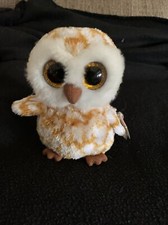Ty Owl Swoops 5.5" Retired Glittery Sparkly Eyes Beautiful Condition with Tags