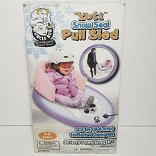 Uncle Bob Yeti Kids Snow Seal 36 inch Winter Snow Pull Sled New Ages 1-3