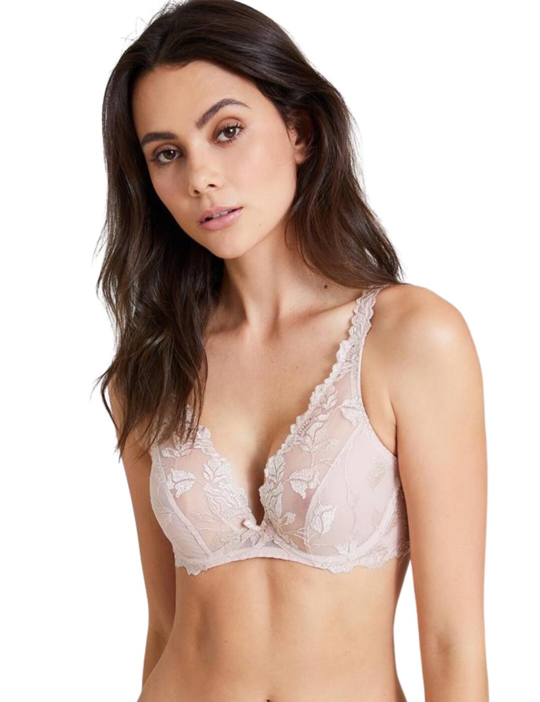 30C Aubade Softessence Bra Plunging Triangle Underwired Luxury Lingerie TMF12
