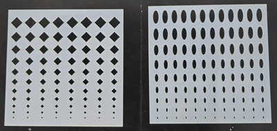 Oval Array, Square Array, Round Array, Dots Array oder Full Stencil Template Set