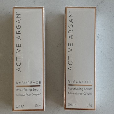2 pk 1.7fl oz each Active Argan Resurfacing Serum Activated Argan Complex Sealed