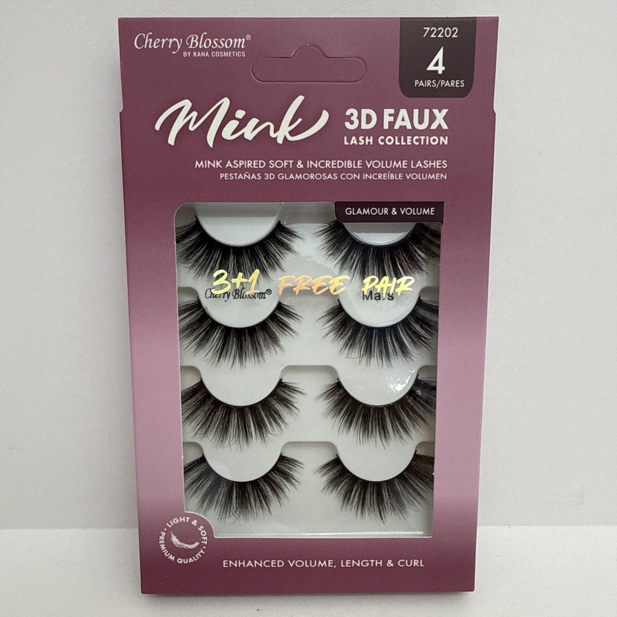 Cherry Blossom Faux Mink 3D Lash Collection 4 Pairs #72202 Mars | eBay