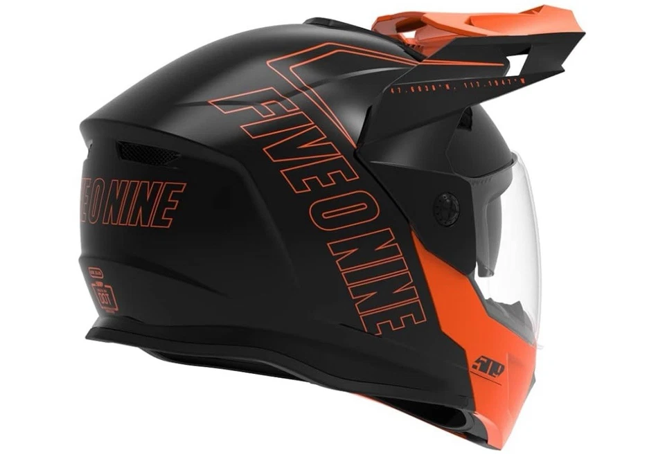 Casco de moto de nieve 509 Delta R4 Ignite con protector térmico (naranja brillante) XL Foto 3 de 4