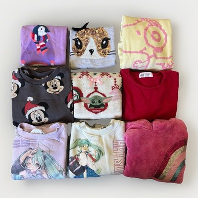 LOT of 9 Girls Sweater, Hoodie Holiday Size 4 6Y   Star Wars, H&M, ZARA, Gap