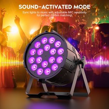 200W Par Light Beam Stage Light 18LED RGBL DMX512 Party DJ Disco Party Show Club