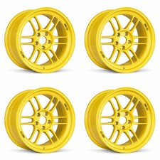 Set Of 4 Enkei Rpf1 F1 Yellow 18x8.5 30mm 5x114mm Wheels Set Of 4 Enkei Rpf1 F1 Yellow 18x8.5 30mm 5x114mm Wheels