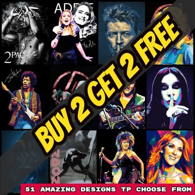 Vintage Retro Rock Popstar Poster Drucke Geschenke Wandbilder Wohndeko