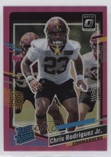 2023 Donruss Rated Rookie Optic Preview Pink Prizm Chris Rodriguez Jr #398 04ag