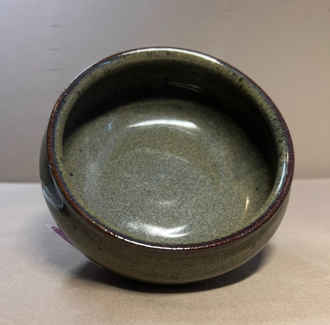 Jugtown Ware-North Carolina Southern Pottery-Small Soup Bowl P. Owens Stamped
