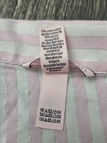 Victoria&rsquo;s Secret Women's Small Pajama Set Cotton Pink White Silver Stripes