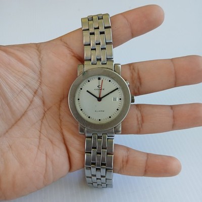 Untested CONTE SWISS  MEN'S STAINLESS STEEL BACK  WATER RESISTAN 100M SILVER